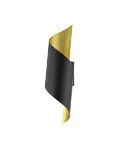 Golden modern wall light steel, Karlijn