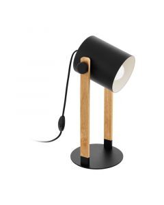 Cream modern table lamp steel, Kaspar, with switch
