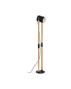 Cream modern floor lamp steel, Kaspar, with switch