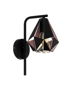 Black design wall light steel, Acri