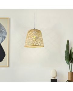 Rattan pendant light brown, Durkje