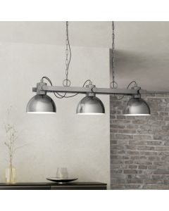 Chrome industrial pendant light metal, Elmira