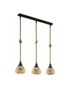Black industrial pendant light steel, Simeon