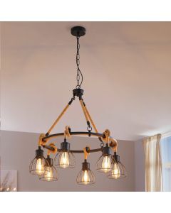 Black industrial pendant light steel, Simeon