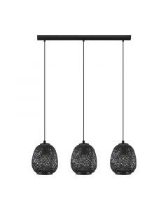 Wood pendant light black, Nicole