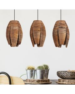 Wood pendant light brown, Joyca