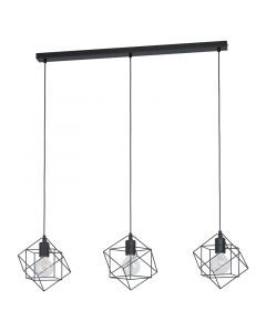 Black industrial pendant light steel, Aemilius