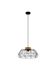Black industrial pendant light steel, Joseline