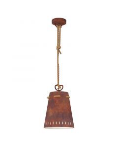 Rust Coloured rustic pendant light steel, Everardus