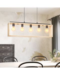 Wooden pendant light, Olaf