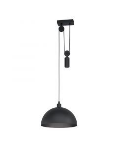Black industrial pendant light steel, Yvette