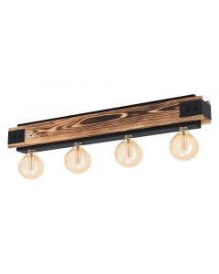 Wood flush ceiling light brown, Dragana