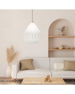 Paper pendant light white, Leco