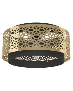 Brass retro ceiling light steel, Quincy