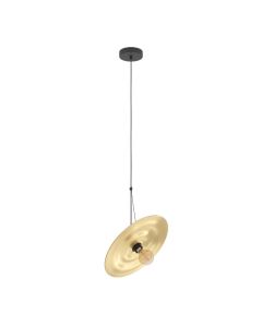 Brass design pendant light steel, Jesmer