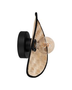 Brown rustic wall light wood, Jillah