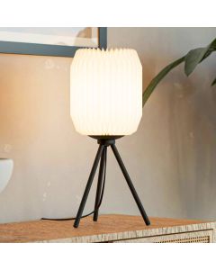 Paper table lamp white, Kars, with switch
