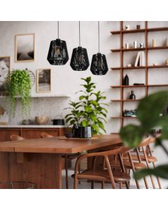 Paper pendant light black, Caine