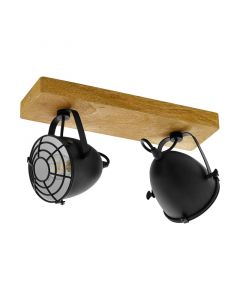 Wood ceiling spotlight brown, Pasquale