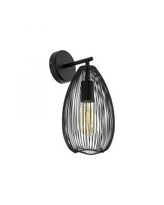 Black industrial wall light steel, Maiky