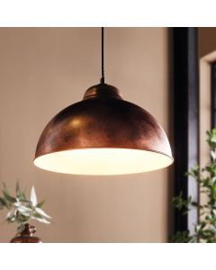 Copper industrial dome pendant light metal, Liana