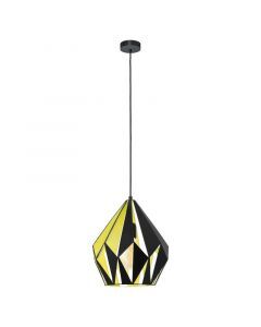Black retro pendant light metal, Acri
