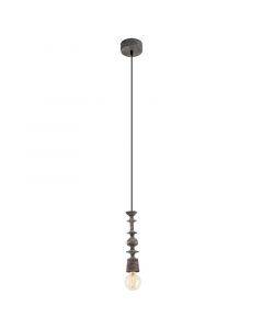Wood pendant light black, Abel