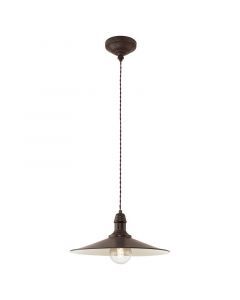 Brown classic pendant light steel, Jalysha