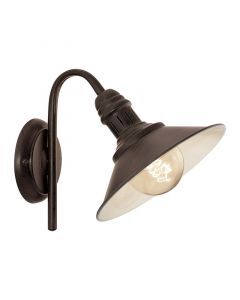 Brown rustic wall light metal, Jalysha