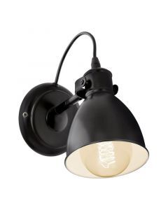 Black industrial wall light metal, Lavinio