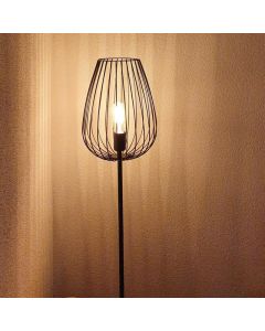 Black modern floor lamp metal, Kitana, with switch