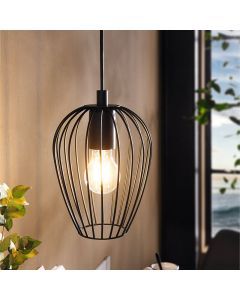 Black industrial pendant light metal, Kitana