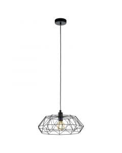 Black industrial pendant light metal, Acri