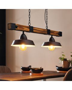Wood pendant light brown, Josia
