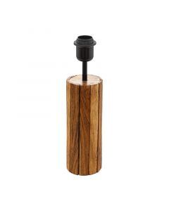 Wood table lamp brown, Jayvano, with switch