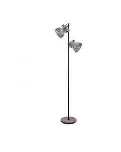 Wood floor lamp brown, Angelina, with switch