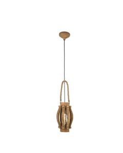 Wood pendant light brown, Adriano