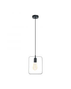Black retro pendant light metal, Aida