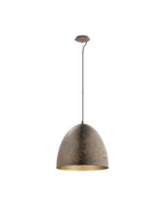 Brown retro pendant light steel, Ajay