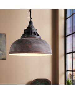 Brown rustic pendant light metal, Ajdin