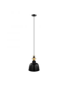 Black retro pendant light metal, Alain