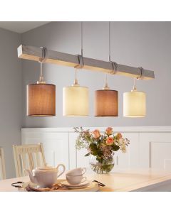 Wood pendant light white, Anton