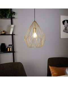 Golden industrial pendant light metal, Acri