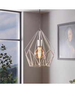 Silver industrial pendant light metal, Acri