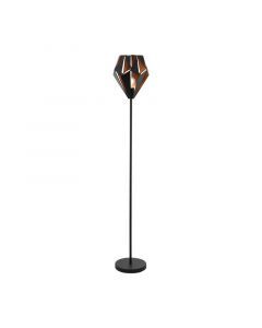 Black modern floor lamp metal, Acri, with switch