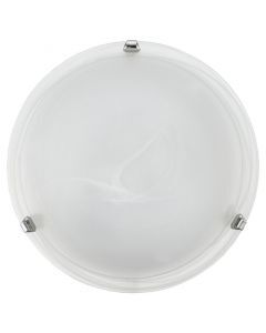 Chrome flush ceiling light glass, Alcor