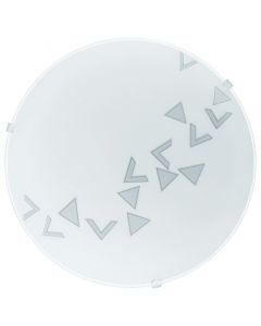 White flush ceiling light glass, Bada