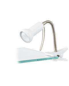 White clip spotlight plastic, Okko, with switch