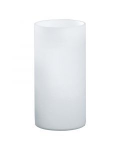 White design table lamp glass, Basken, with switch