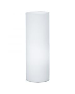 White design table lamp glass, Basken, with switch